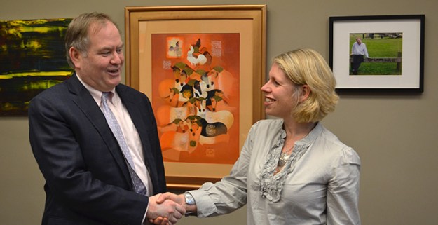 Professor Seamus Ross, Dean of the iSchool, with Dr Victoria Nash, OII Summer Doctoral Programme Convenor