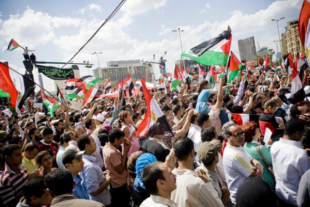 Protesters in Tahrir Square, Cairo