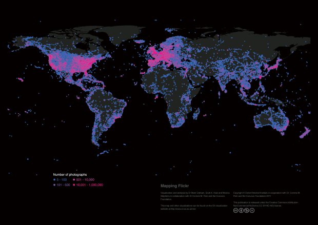 Map of Flickr activity worldwide