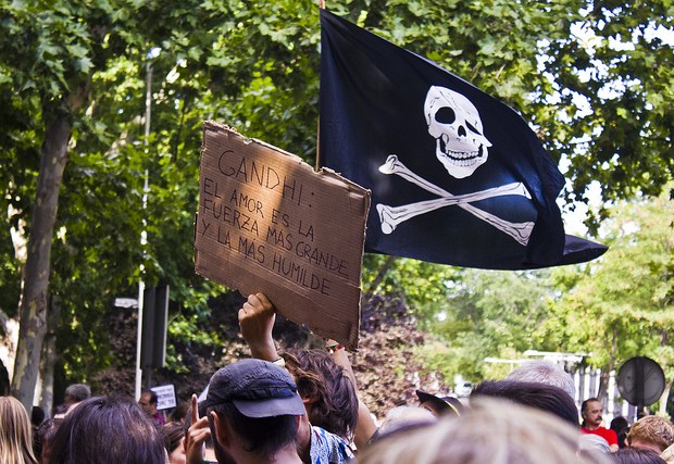 The Indignados march in Madrid