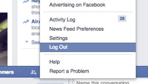 Facebook Log Out