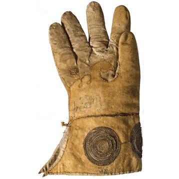 Hawking glove from the Tradescant collection.