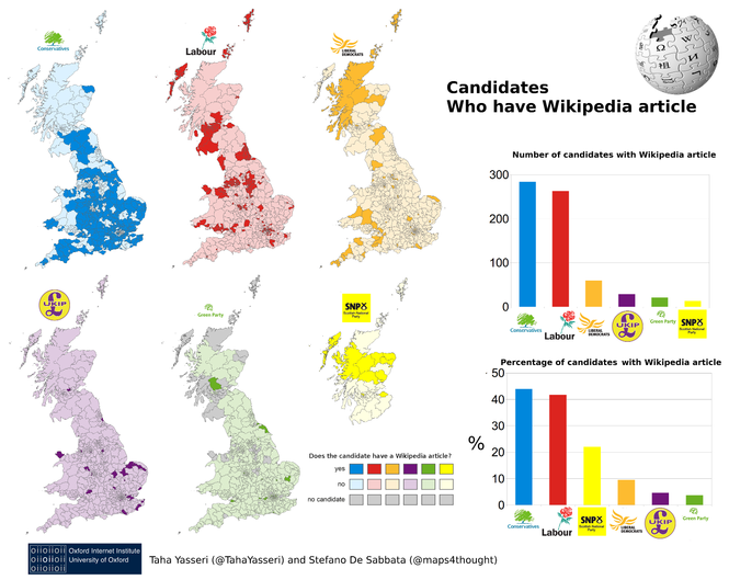 Geographical distribution of the candidates, whom Wikipedia has an article about.