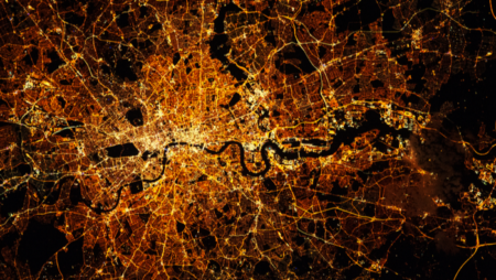 London from a satellite