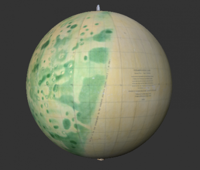 3D model of the moon globe