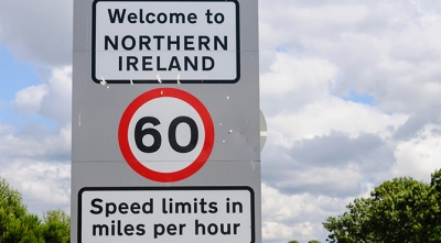 Northern Irish border sign