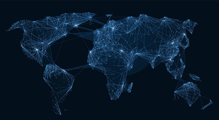 Map of the world, as a web Map of the world, as a web