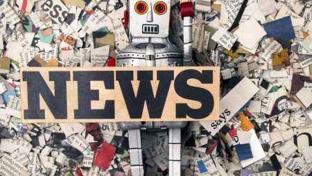 Collage of news and robots