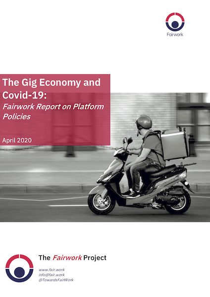 Report cover: The Gig Economy and Covid-19