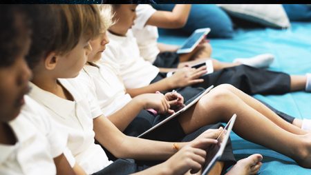 Children using tablets