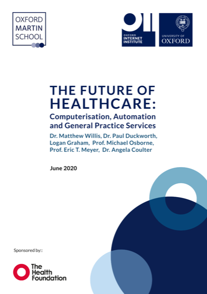 Report cover: The future of healthcare