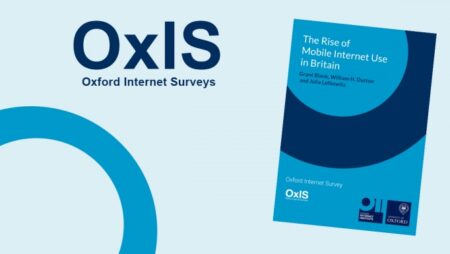 Graphic with cover of the report ‘The Rise of Mobile Internet Use in Britain’