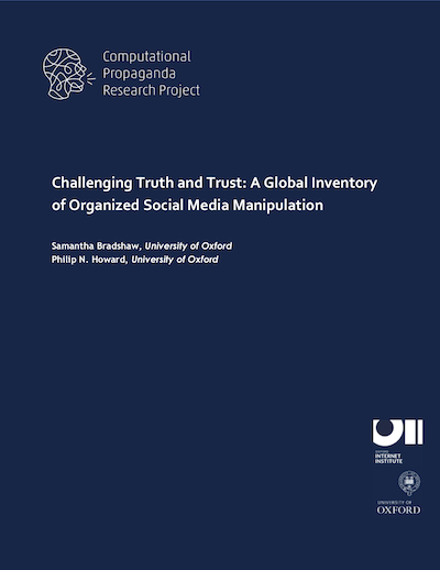 Cover of Challenging Truth and Trust: A Global Inventory of Organized Social Media Manipulation