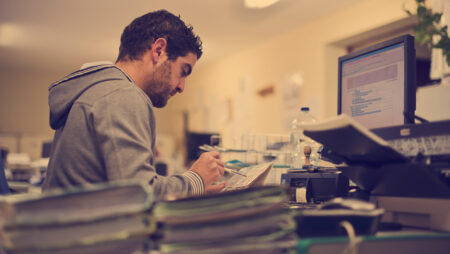 Man working at computer