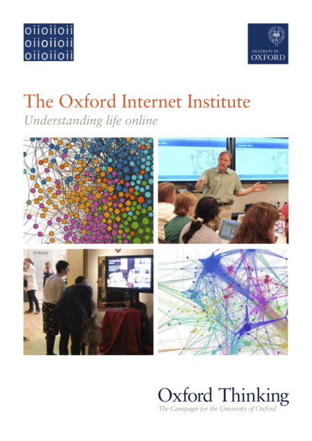 Report cover: The Oxford Internet Institute: Understanding life online