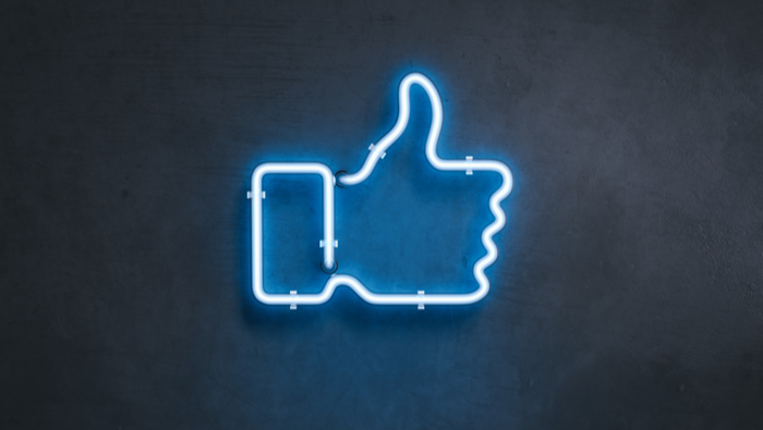 Social media thumbs up