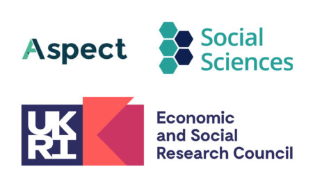 A cluster of logos: Aspect, Social Sciences division, and UKRI. 