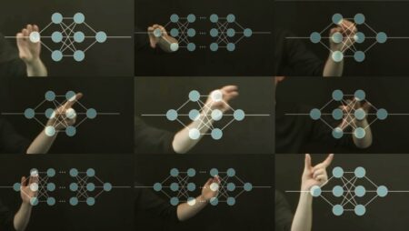 Screenshots of an educational video explaining neural networks